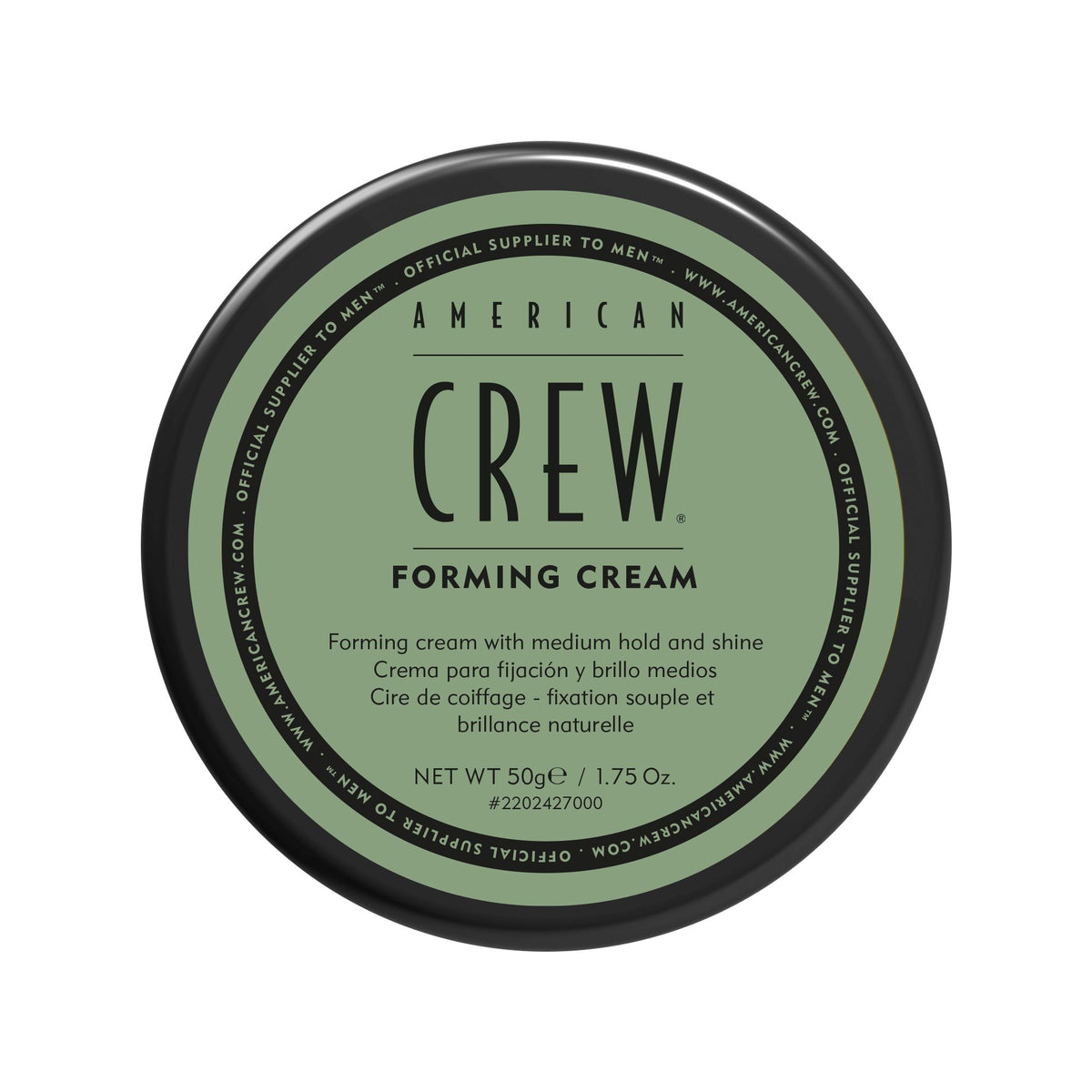 AMERICAN CREW Crème coiffante formante, boîte recto, tenue naturelle et polyvalente