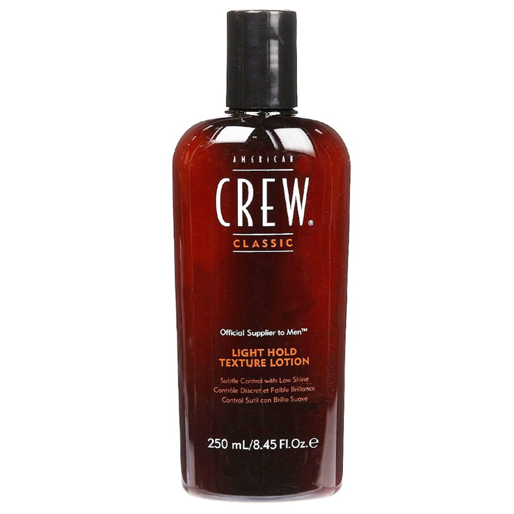 AMERICAN CREW Light Hold Texture Lotion bottle demonstrating subtle hold for fine hair