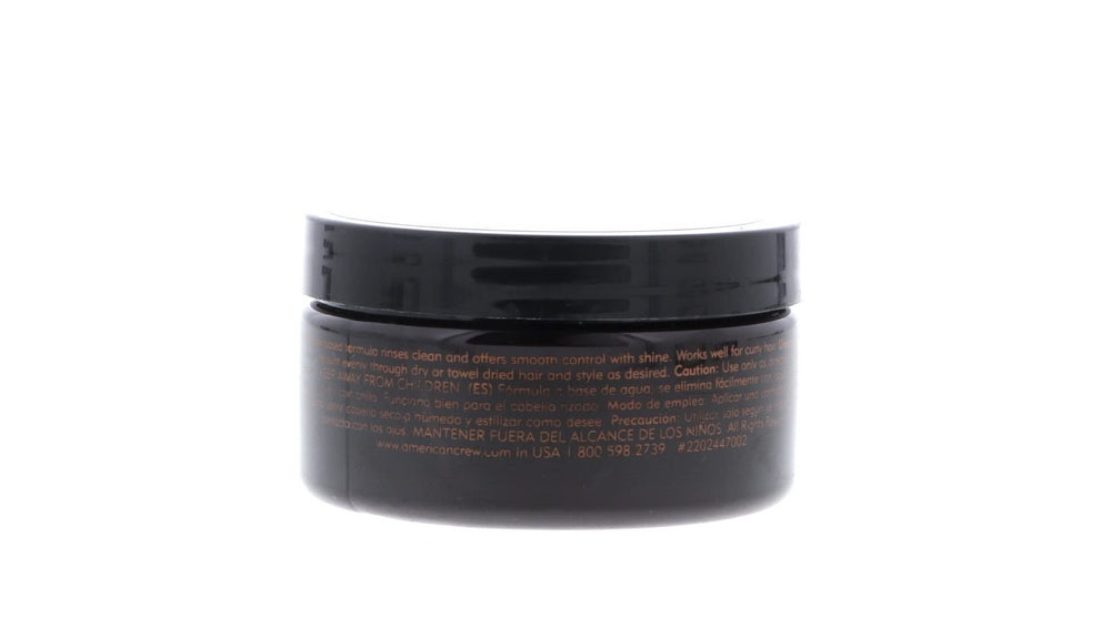 American Crew pomade slick-back look for a refined, professional finish.