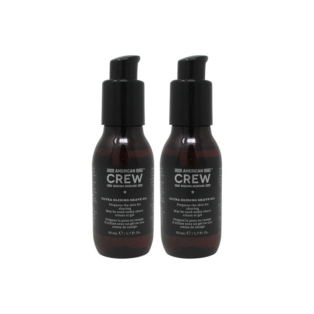 AMERICAN CREW Ultra Gliding Shave Oil bundle—two 1.7 oz bottles for smoother, closer shaves.