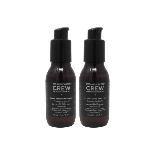 AMERICAN CREW Ultra Gliding Shave Oil bundle—two 1.7 oz bottles for smoother, closer shaves.