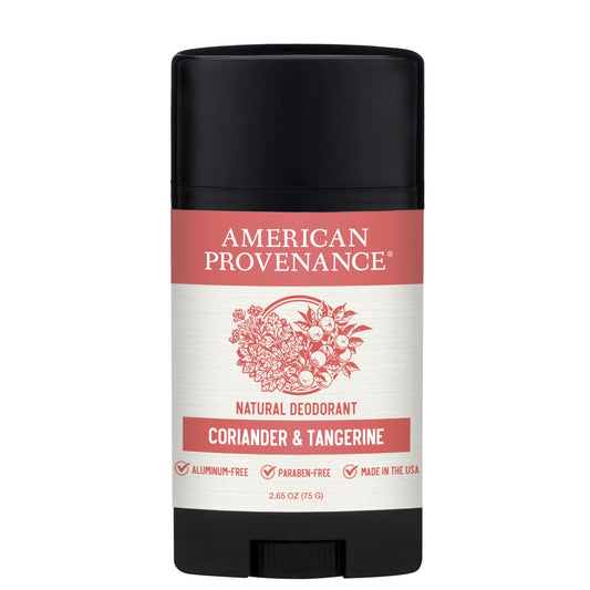 American Provenance coriander tangerine deodorant bottle for all day freshness