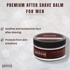 Sandalwood scent lingers softly for a comforting post-shave ritual.