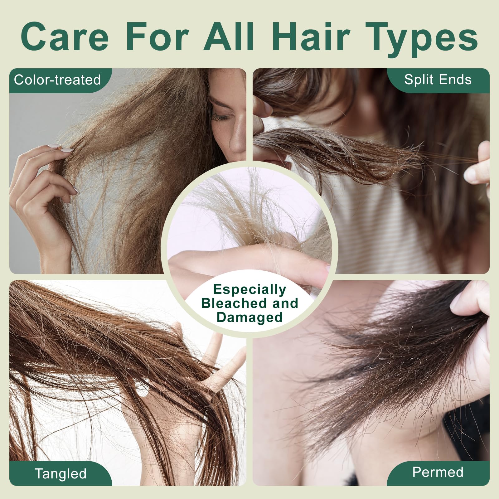 Amifiy Keratin Hair Mask being applied to hair strands for moisture