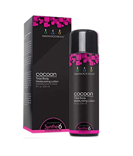 AminoGenesis Cocoon bottle pouring for silky, hydrated skin.