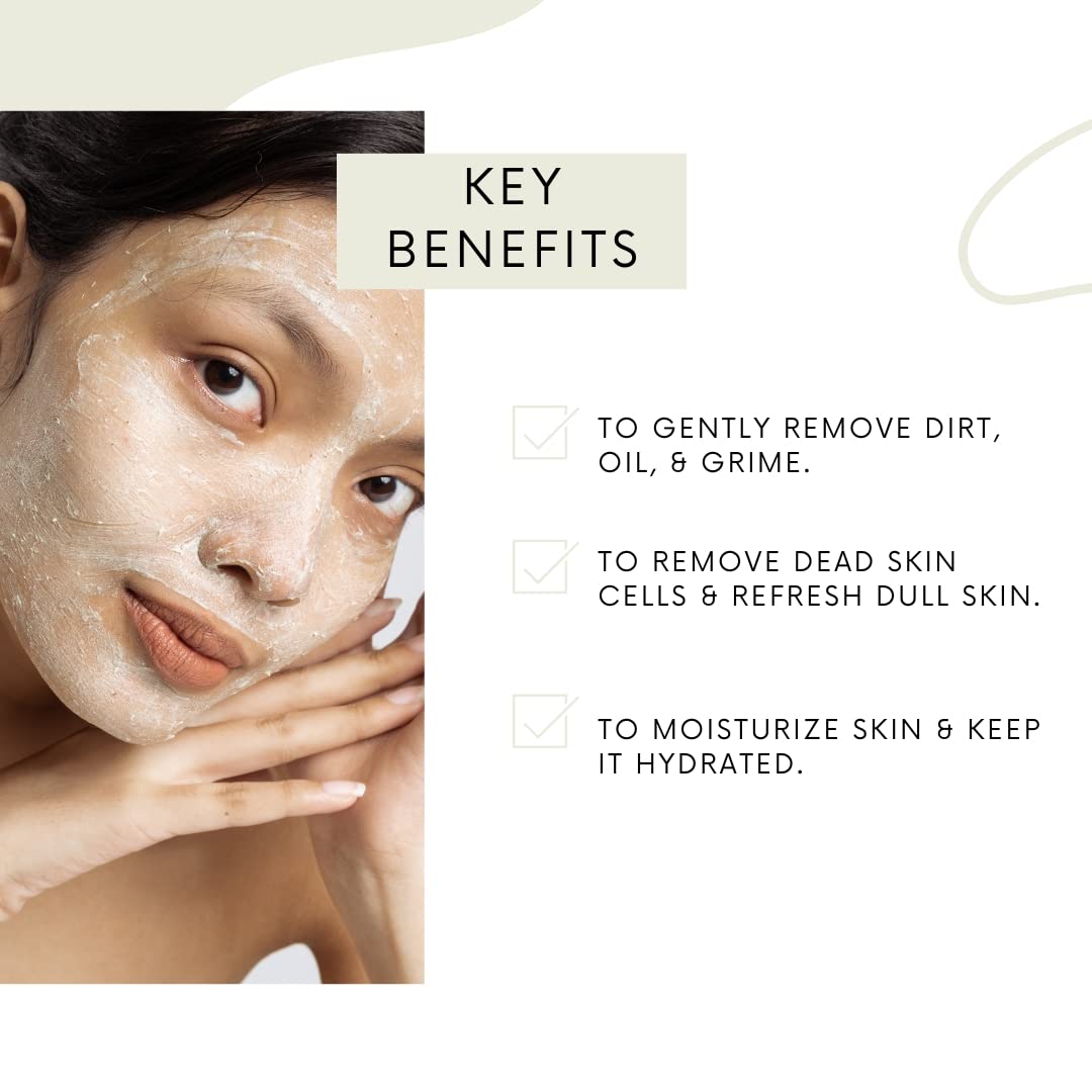 Amira Beauty cucumber facial scrub texture shows micro-granules for gentle exfoliation