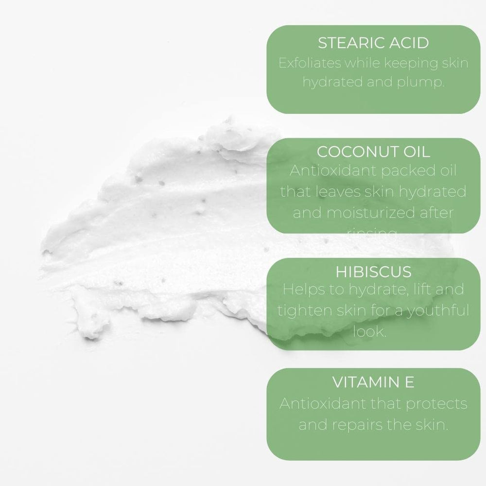 Amira Beauty cucumber scrub micro-granules detail suggests effective pore refinement