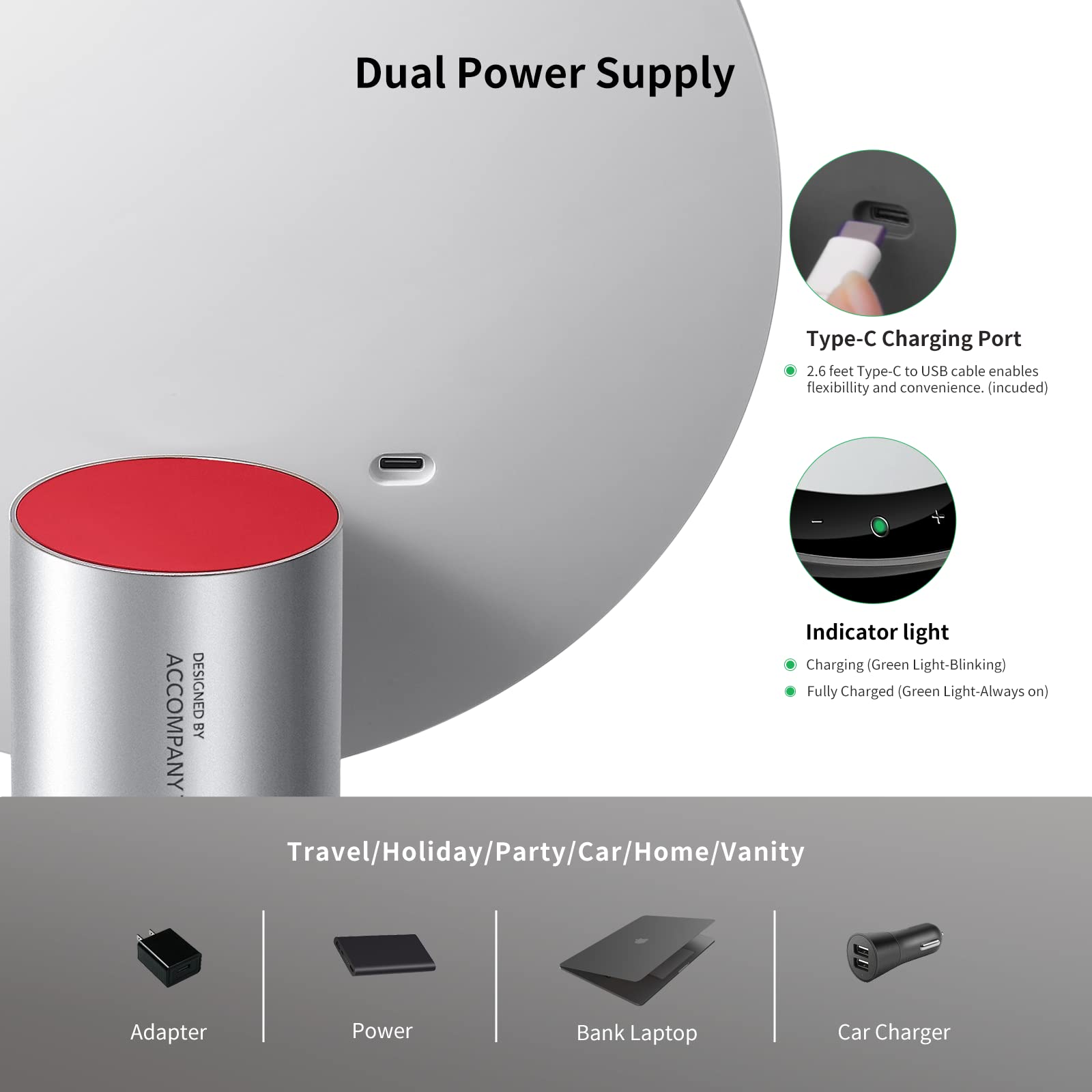 AMIRO USB rechargeable battery enables cordless use anywhere