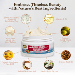 Amish Farms Tallow Face Cream texture swatch reveals creamy, moisturizing feel.