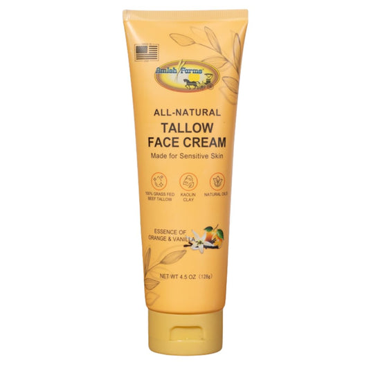 Amish Farms Tallow Face Moisturizer bottle shows smooth hydration for daily use