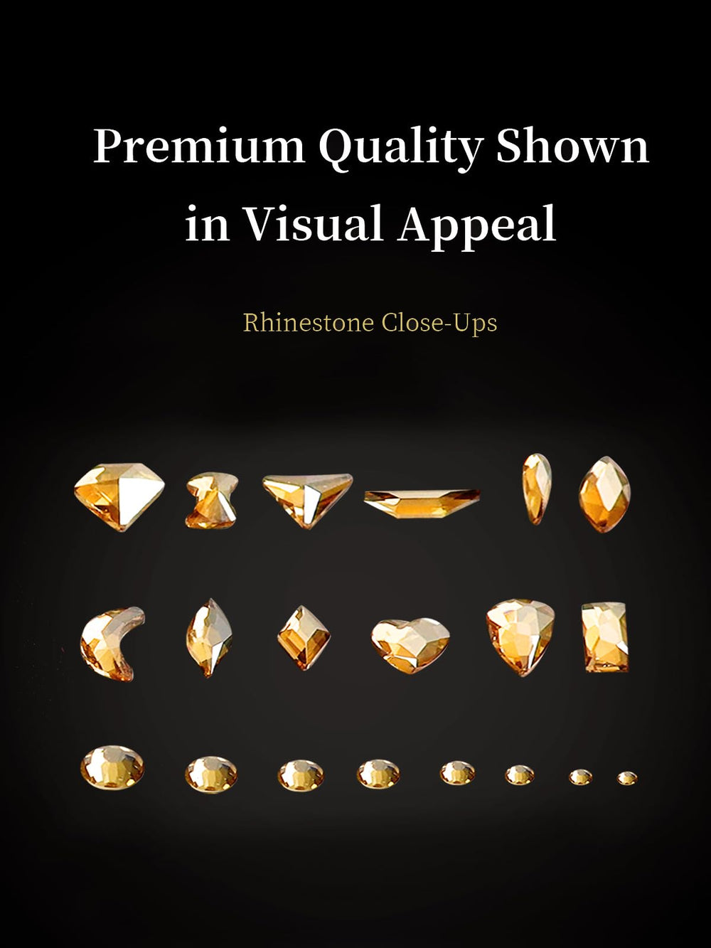 AMLAVIFISH multi-shape rhinestones enable intricate nail art designs.