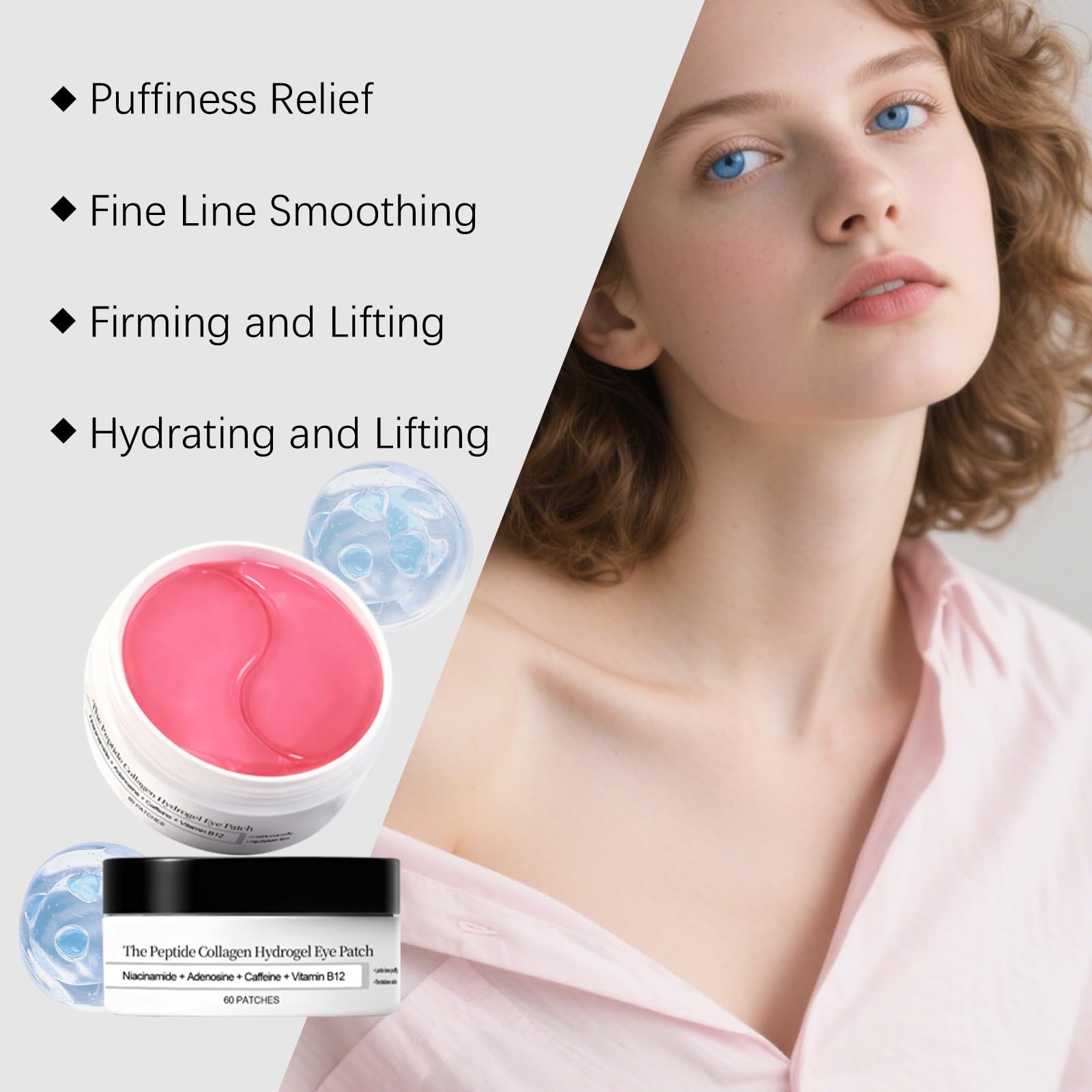 Amliya eye patches provide brighter, revitalized under-eye appearance.