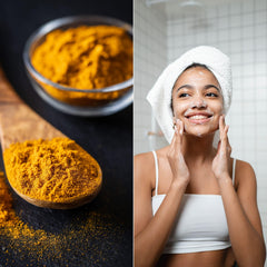 Ammoya Naturals kojic-turmeric brightening bar highlighting natural texture.