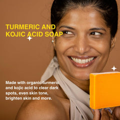 Natural ingredients chart showing turmeric, lavender, frankincense.