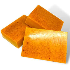 Ammoya Naturals turmeric brightening soap bar pack displaying glow-enhancing formula for luminous skin.