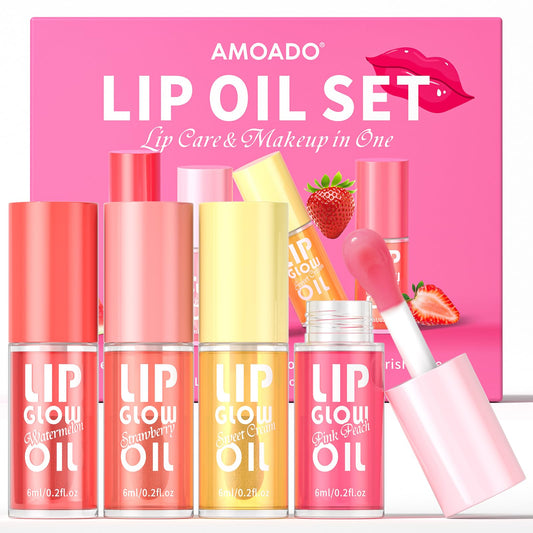 AMOADO Lip Oil gift set box, ready for gifting and daily pampering.