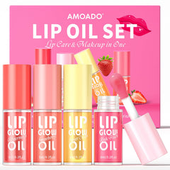 AMOADO Lip Oil gift set box, ready for gifting and daily pampering.