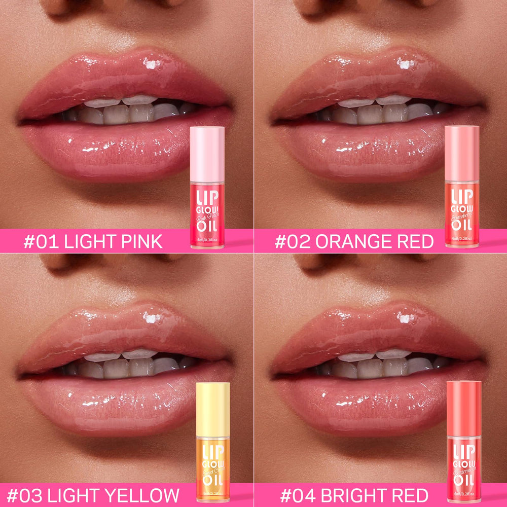 AMOADO lip oil peach shade for a warm, natural highlight.