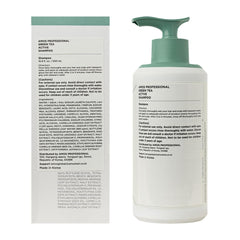 AMOS PROFESSIONAL Green Tea Active Shampoo daily-routine shot implies easy usage