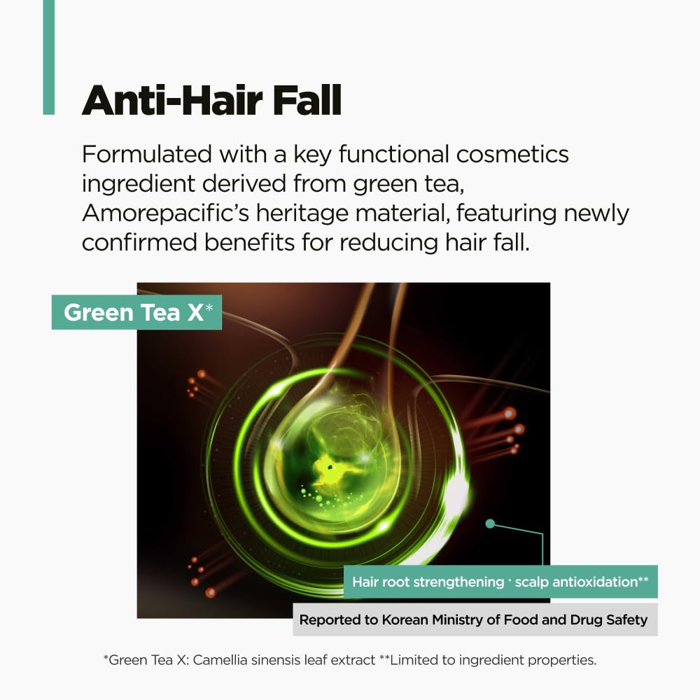 AMOS PROFESSIONAL Green Tea Active Shampoo hair-volume focus for fuller-looking strands