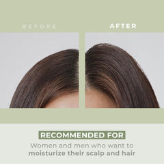 AMOS PROFESSIONAL bottle on a clean surface, silicone-free formula supports hair and scalp.