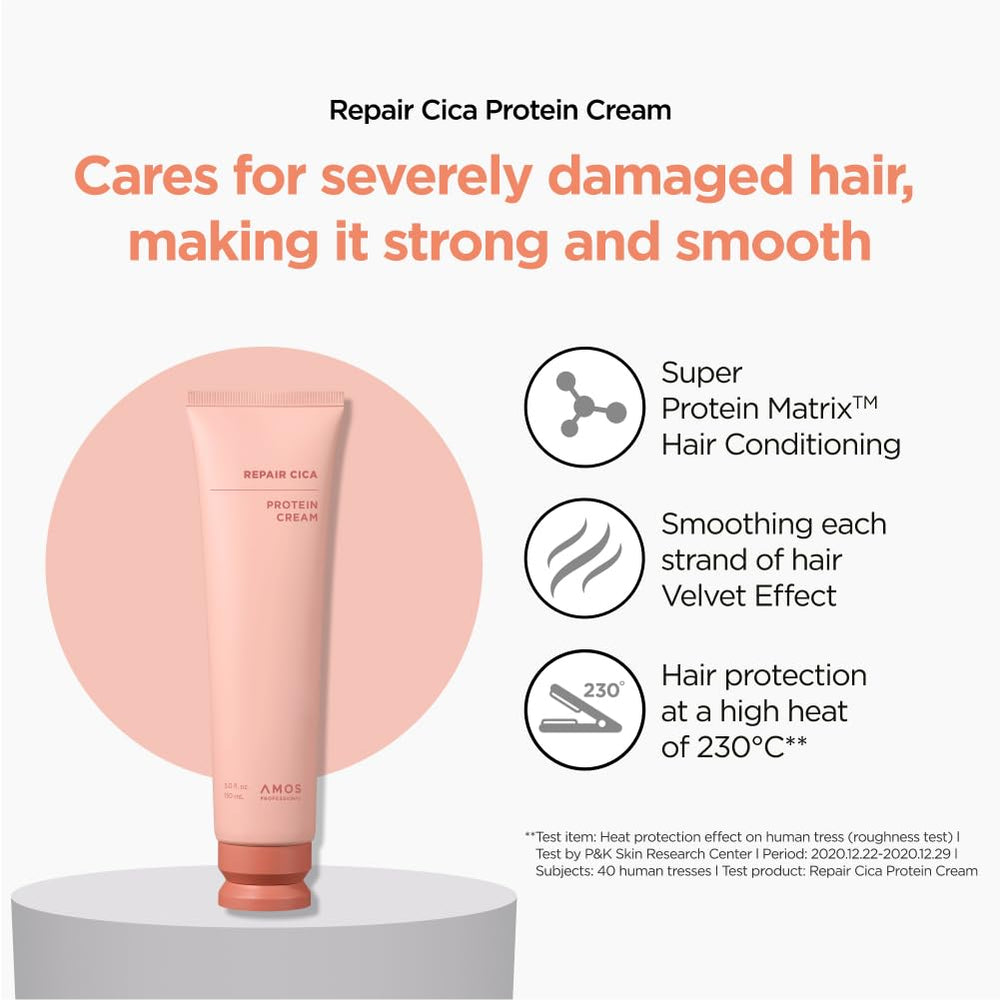 Repair Cica Protein Cream applied to wet hair for damage care