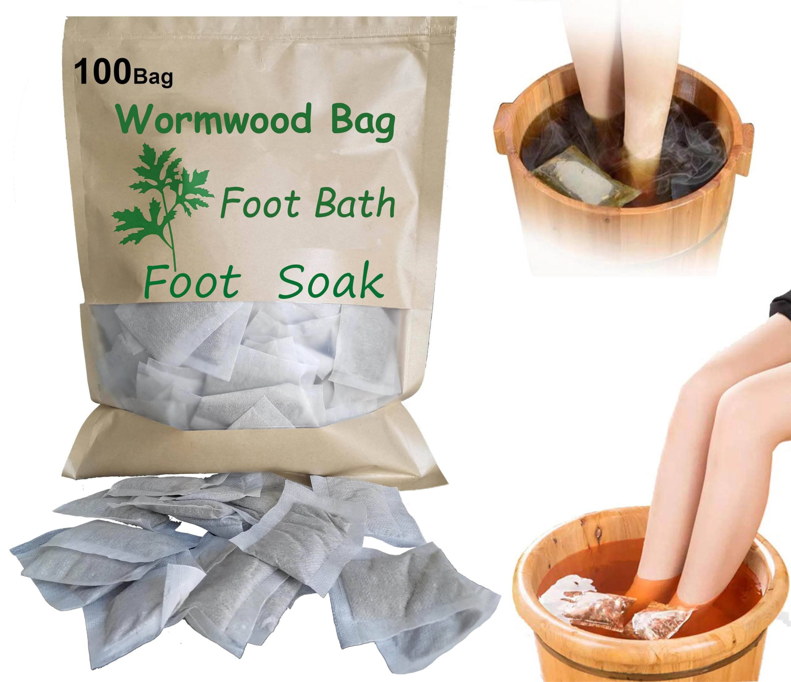 AMTOOCH mugwort foot bath packets ready for a soothing at-home soak