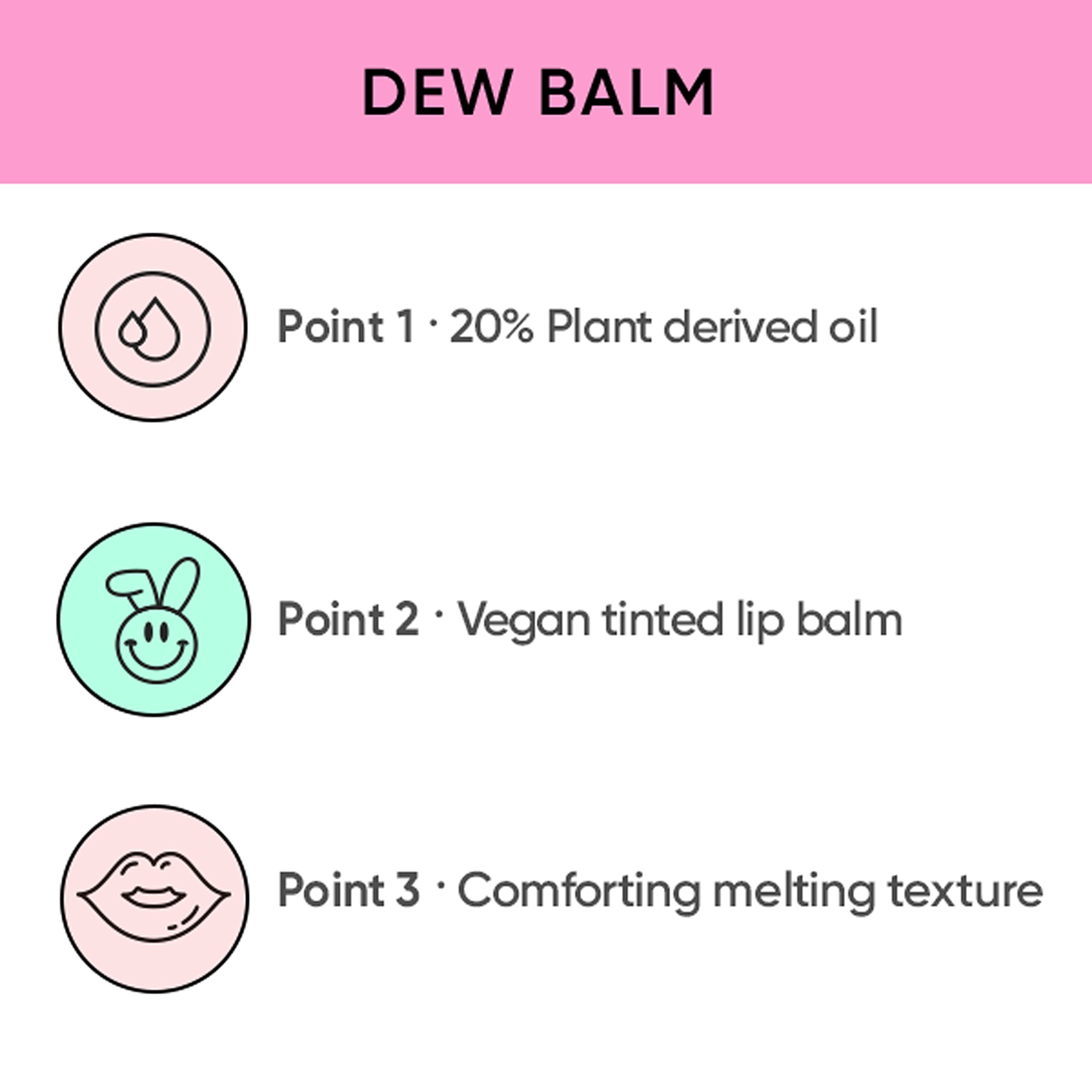 Amuse Seoul Dew Balm 01 Ballerina applicator demonstrates smooth lip glide.