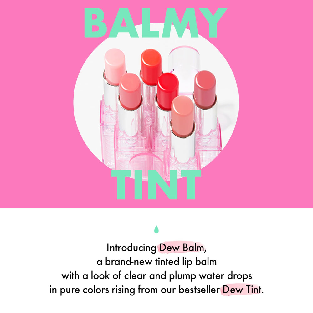 Amuse Seoul Dew Balm 01 Ballerina bottle close-up highlights plant oil formula.