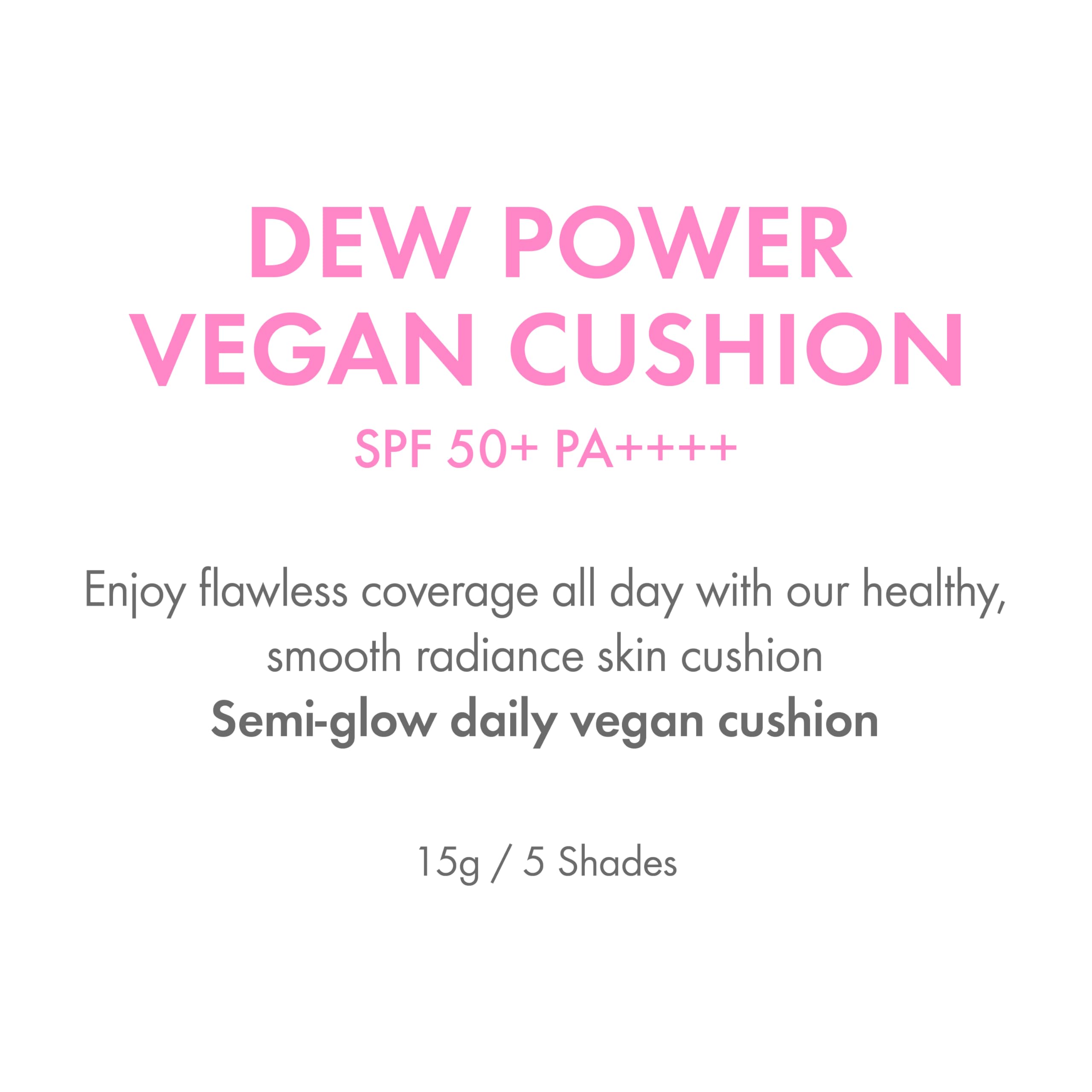 Amuse Seoul Dew Power Cushion swatch reveals warm honey shade blending smoothly.
