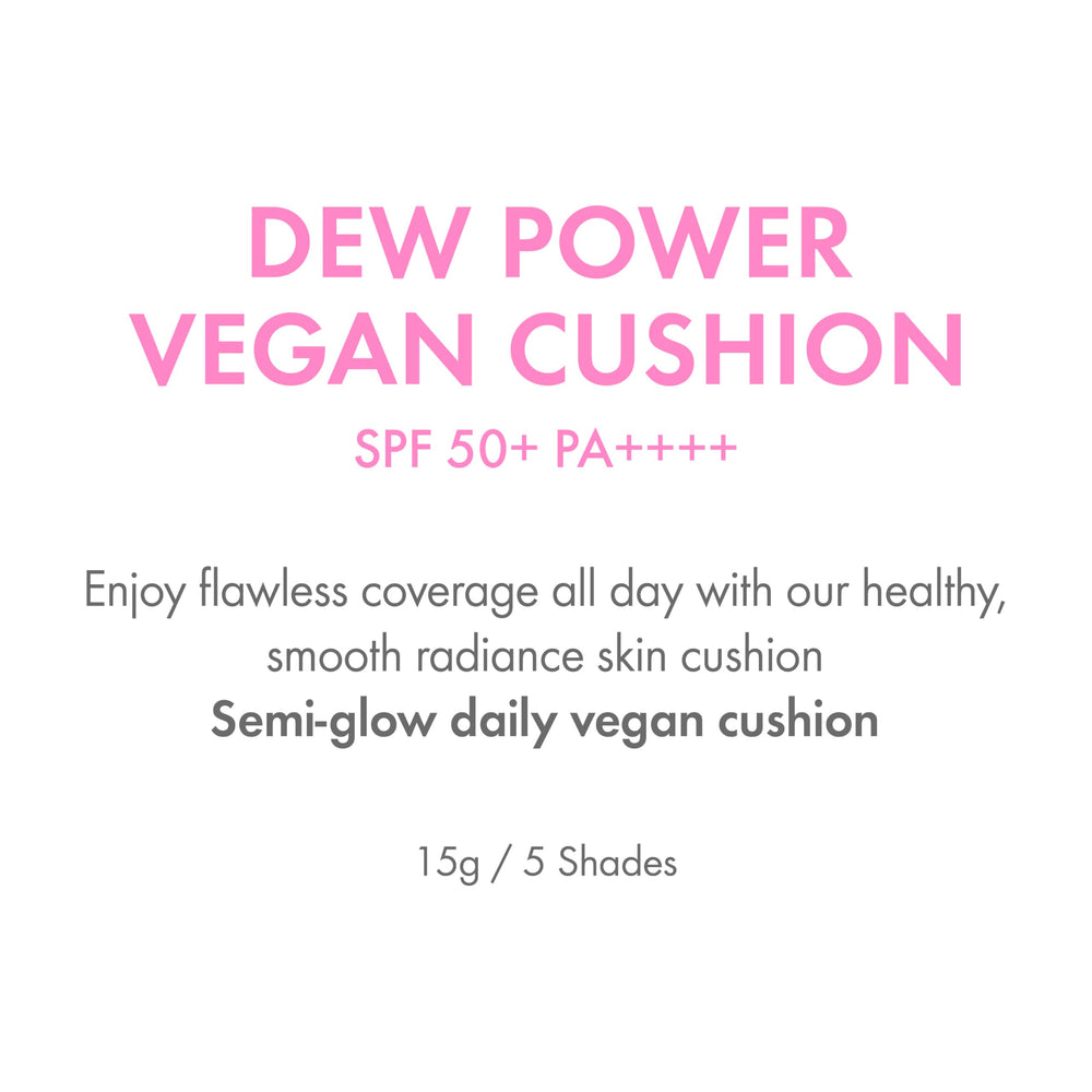 Texture close-up reveals smooth, dewy finish on skin.