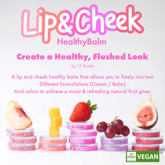 Amuse SEOUL Grapе Balm cheek blend swatch with fruit-inspired color