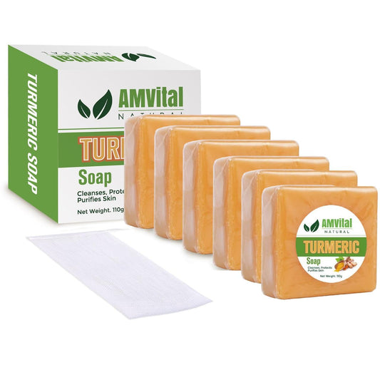 AMVital Turmeric Soap Bar Face—gentle cleansing with brightening potential.