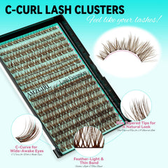 AMZGIRL lash cluster being placed with applicator for precise application