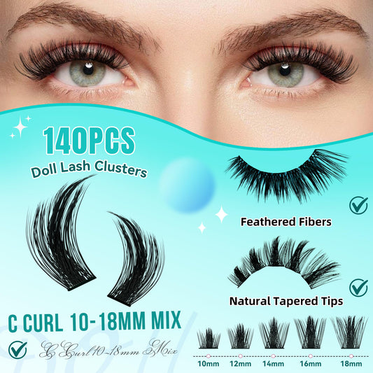 AMZGIRL close-up of individual manga lash spikes with visible texture benefit