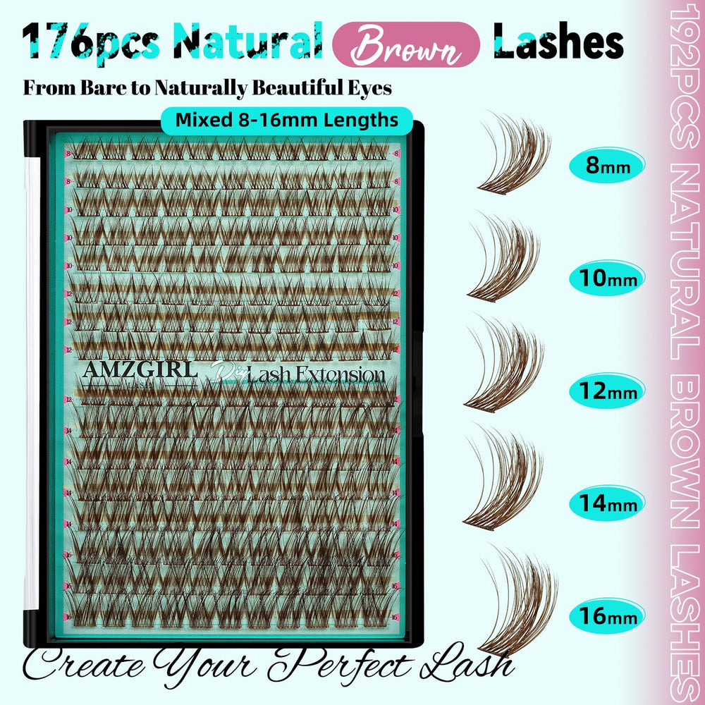 AMZGIRL close-up of lash cluster fibers highlighting natural texture