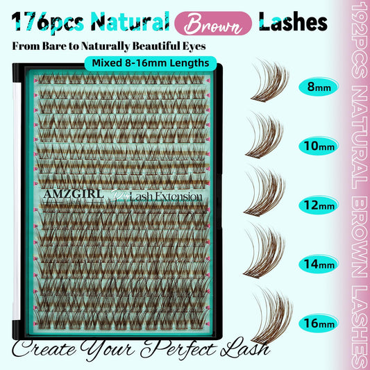 AMZGIRL close-up of lash cluster fibers highlighting natural texture