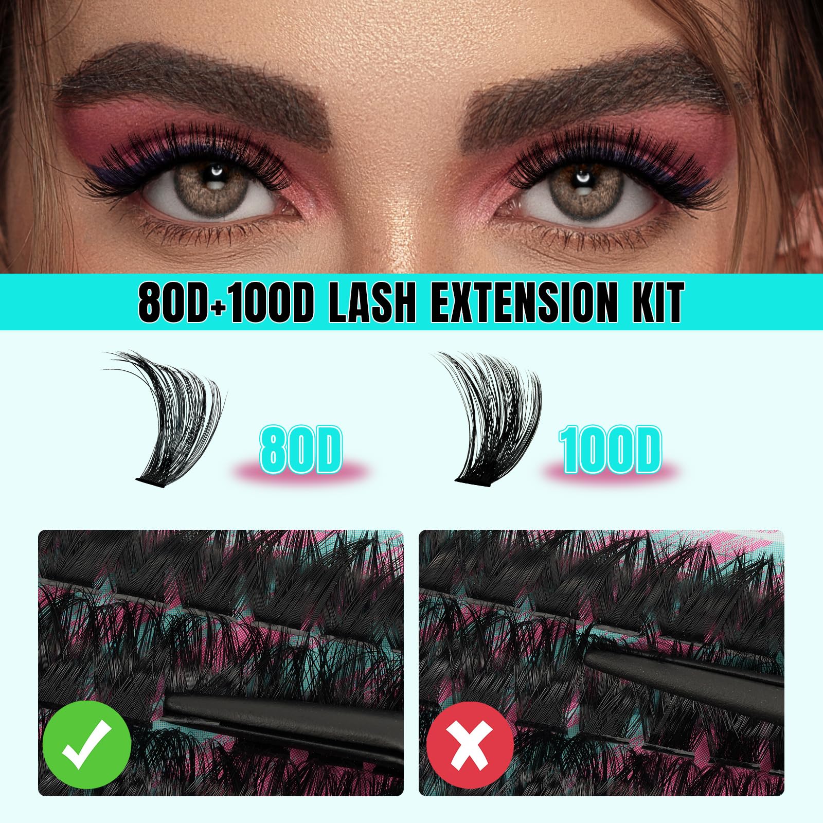AMZGIRL LASH bond and seal bottles displayed for secure hold
