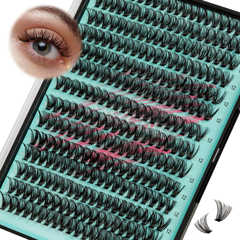 AMZGIRL tray front packaging showing 280 lash clusters and compact design for convenience