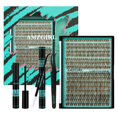 AMZGIRL front packaging showing brown lash clusters and kit benefits