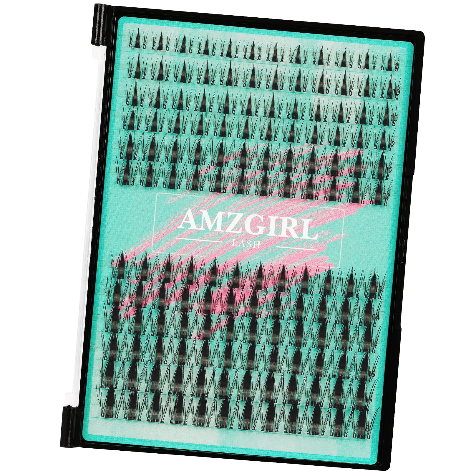 AMZGIRL LASH front packaging showing 144 manga lash clusters and organized layout