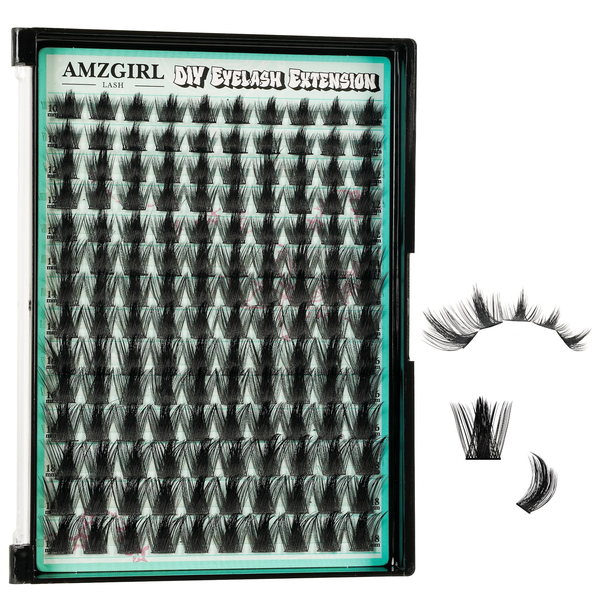AMZGIRL front packaging showing 140 C-curl clusters and quick benefit