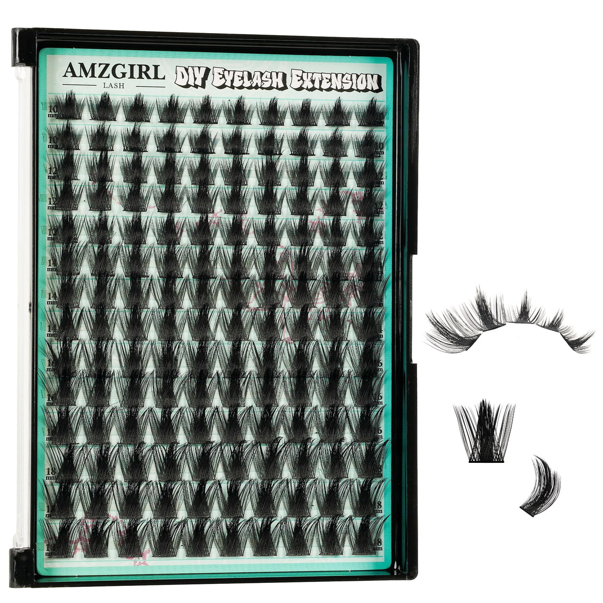 AMZGIRL front packaging showing 140 C-curl clusters and quick benefit