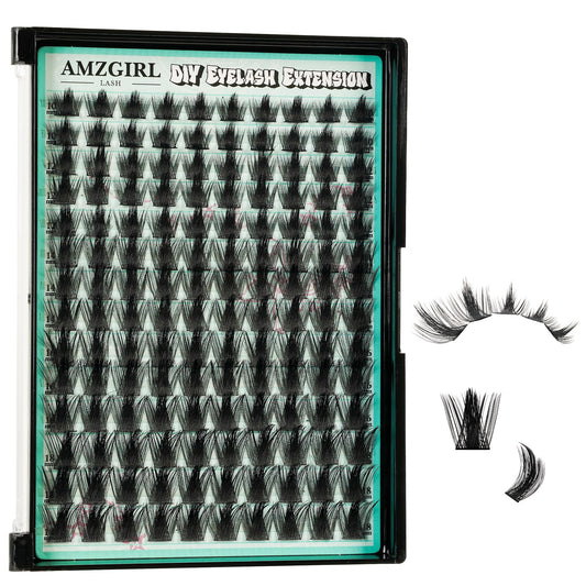 AMZGIRL front packaging showing 140 C-curl clusters and quick benefit