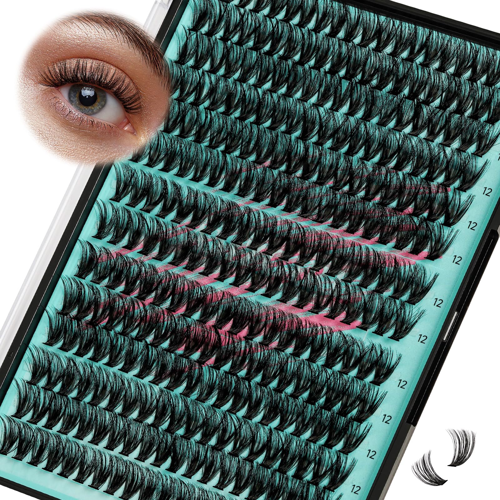 AMZGIRL front tray of 280 60D 12mm clusters showing organization and easy access benefit