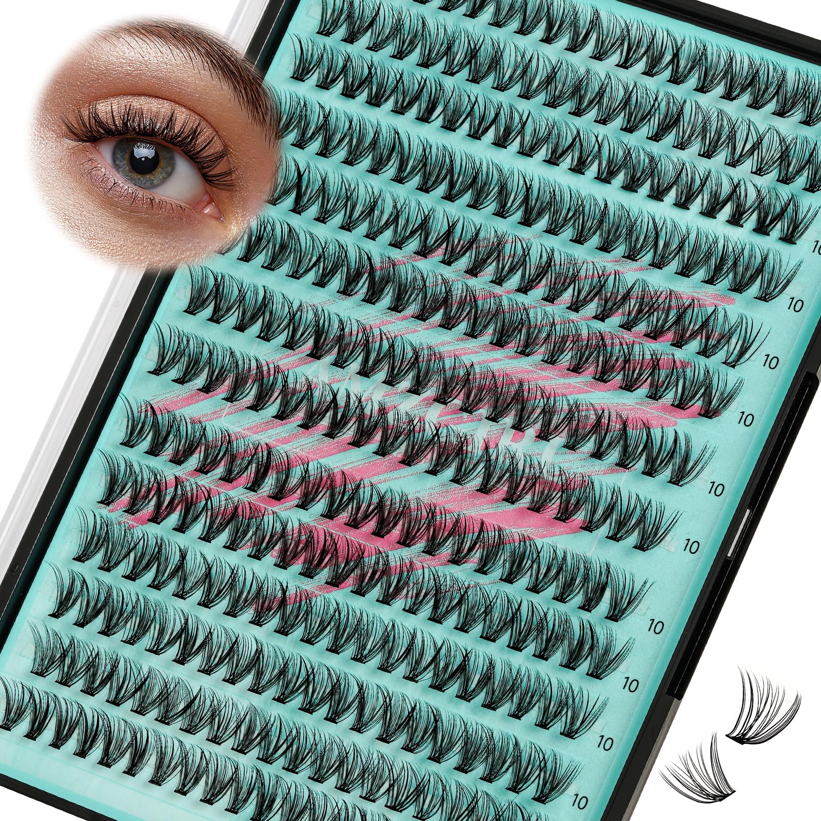 AMZGIRL front tray showing 280 30D 10mm clusters, ready for quick styling