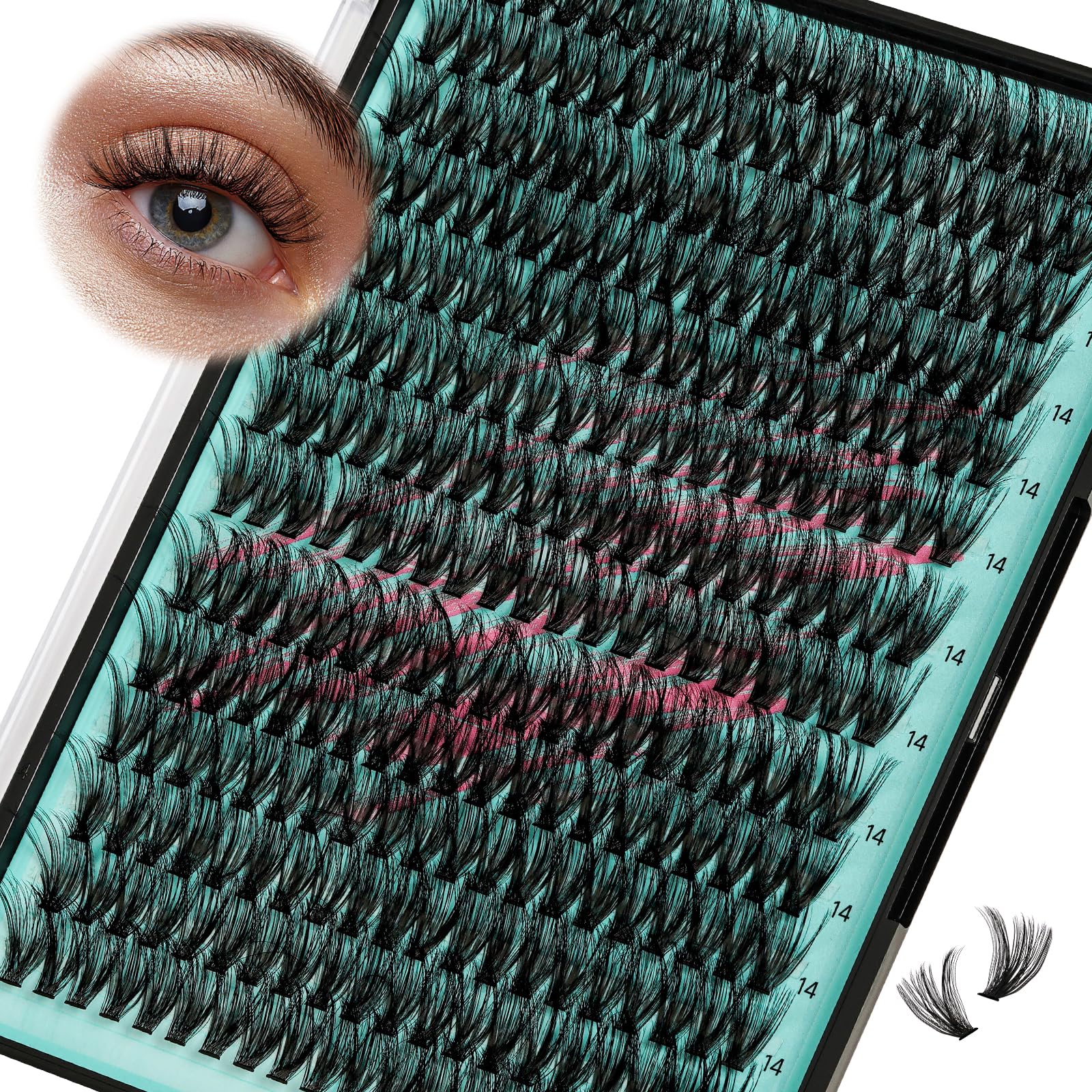 AMZGIRL tray with 280 60D 14mm clusters showing organized layout and quick access