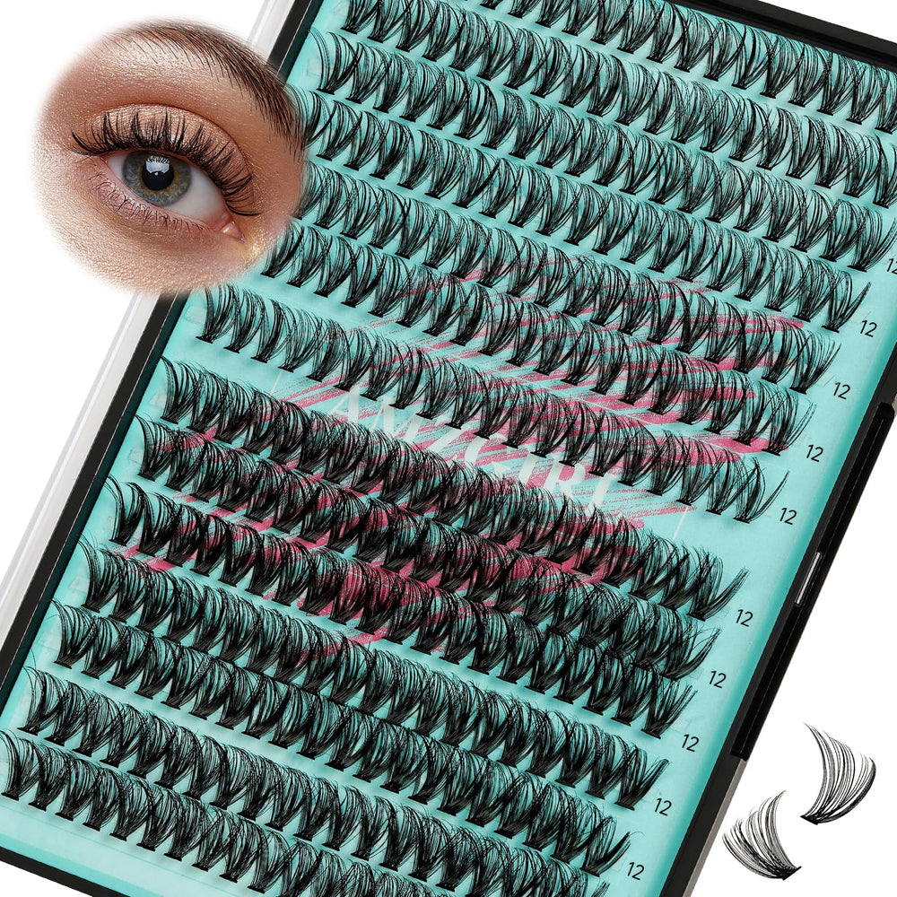 AMZGIRL tray front view showing 280 lash clusters for quick application and convenience