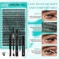 AMZGIRL LASH function brush for even distribution and finish.