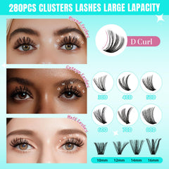 AMZGIRL lash artist placing a cluster illustrating fast in-home application benefit